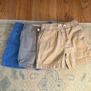 3 Pairs of J. Crew Boys' drawstring twill dock short - Size 5